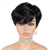 Amella Straight Hair Pixie Short Cut Wig Brazilian Human Hair Wigs For Black Women - amellahair