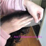 Transparent Swiss Lace Front Wig Undetectable Swiss Real Virgin Straight Hair - amellahair