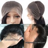 Transparent Undetectable 13X4 HD Swiss Lace Wig Straight Virgin Human Hair - amellahair