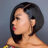 Amella Bob Wigs Side Part 13X4 Lace Front Wig For All Style 180% Density With 1b# Color - amellahairAmella Bob Wigs Side Part 13X4 Lace Front Wig For All Style 180% Density With 1b# Color-amellahair